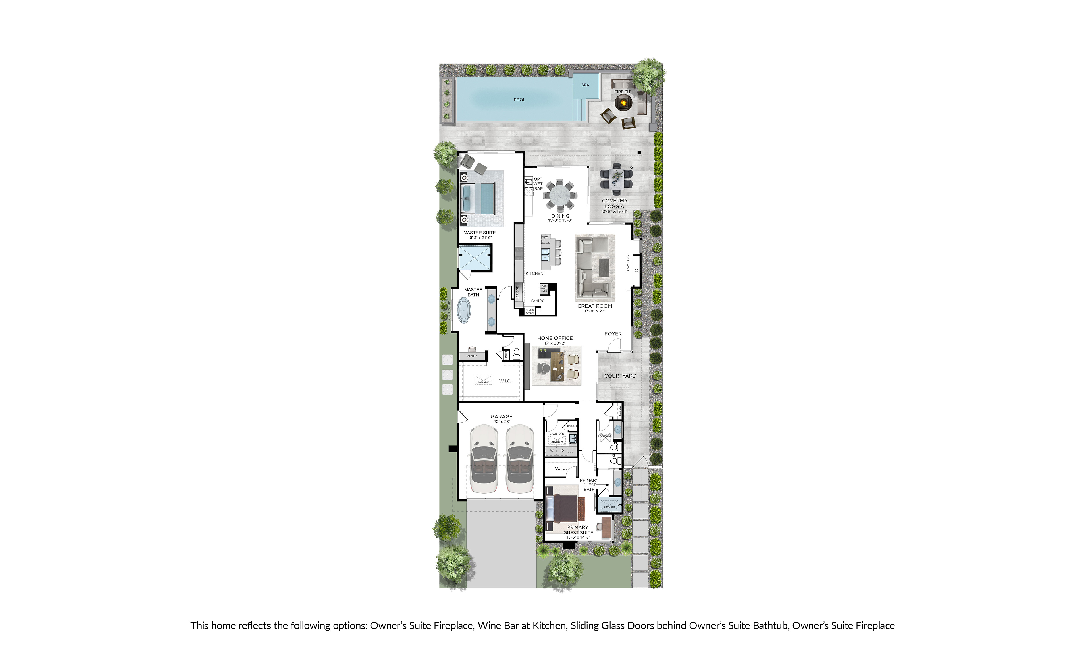 Residence 1 Single-Level Home Plan - Luxury Homes in Las Vegas Valley, image size:3780x2295
