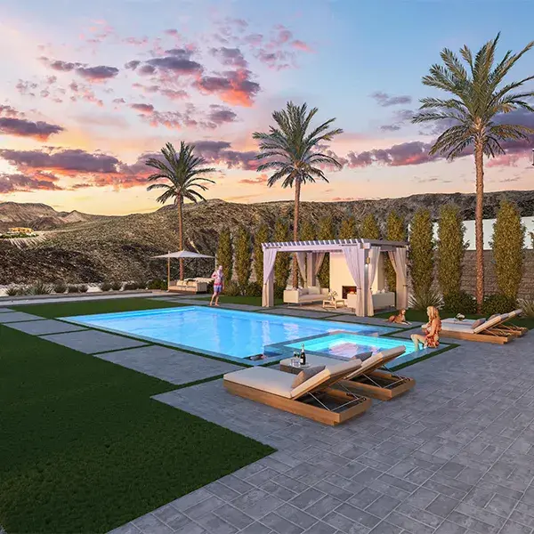 Backyard Rendering Pool