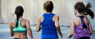 Women running together