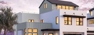 Rocky Ridge Homesite 12, Residence 2, exterior rendering at dusk