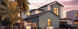 Rocky Ridge Homesite 15, Residence 7, exterior rendering at dusk