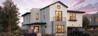 Rocky Ridge Homesite 17, Residence 5, exterior rendering at dusk