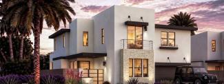 Rocky Ridge Homesite 23, Residence 5, exterior rendering at dusk