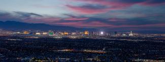 Spectacular view overlooking Las Vegas